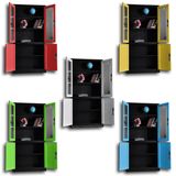 Different Color Steel Storage Cabinets with Swing Glass Door