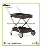 Outdoor Serving Cart /Dining Cart with Rattan Tray