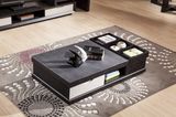 Functional Wooden Coffee Table Withtempered Glass Top (CJ-2031)