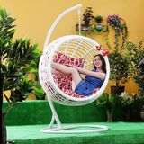 Patio Rattan Egg Shaped Swing Chair Wicker Hanging Single Seat Swing (D024)