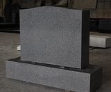 G633 Grey Granite American Light Gray Die P5 Serp Top Monument & Tombstone