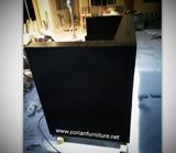 Black Corian Smalll Reception Counter Desk