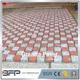 Red and Grey Meshed Cobblestone for Square and Landscape Paving