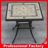 Cast Aluminum Outdoor Table with Ceramic Top