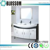 Large Size Two Basins PVC Bathroom Vanity Cabinets (BLS-17022)