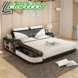 Lb8817 New Model Bedroom Furniture Bed with Storage Adjustable Headrest