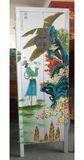 Antique Furniture Wooden Painted Silver Cabinet Lwa489