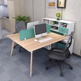 Modern Two Person Wooden Office Computer Desk