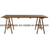 Cutomized Solid Wood Rustic 8 Seater Square Dining Table