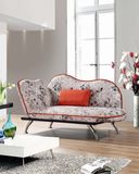 Decorative Pattern Design Chaise and Fabric Cum Sofa Bed