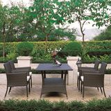 Garden Wicker Dining Set Outdoor Rattan Patio Furniture (TG-JW75)