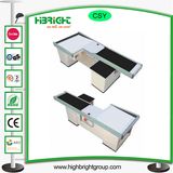 Supermarket Cashier Counter Table Desk with Belt