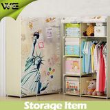 Foho 1 Door Assemble Single Small Fabric Wardrobe