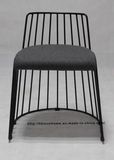 Metal Restaurant Outdoor Furniture Strings Gray Wire Dining Chairs