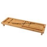 Bamboo Monitor Stand Riser with Storage Organizer, Laptop Cellphone TV Printer Stand Desktop Container Esg10219