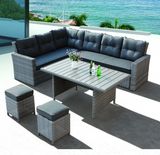 Morden Leisure Wicker Rattan Patio Garden Home Hotel Office Outdoor Sofa (J545-POL)