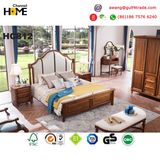 Luxury Antique Oak Wooden Bed Furniture for Bedroom (AD812)