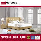 Yellow Color Leather Bed Home Hotel Furniture Living Room Bedroom Set Modern Furniture, Fb3071