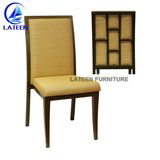 Aluminum Frame Wooden Look Restaurant Chair