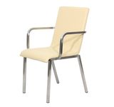 Armrest Stainless Steel Stackable Dining Restaurant Furniture Cafe Chair