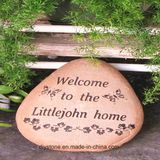 Creative Engraved Stone in Garden