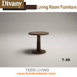 Modern Design Living Room Solid Wood Round Coffee Table