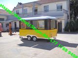 Mobile Ice Cream Cart Lightweight Food Cart Popcorn Machine