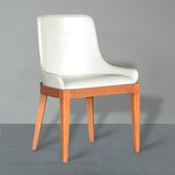 Fashionable White Leather Upholstered Solid Wood Estiatrio Dining Chair (SP-EC631)