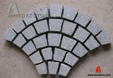 G654 Flamed Fan Shape Granite Cobblestone for Paving