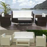 Outdoor Garden Furniture Flat Synthetic PE Rattan Wicker Relax Sofa Set with 3-Seat&Club Chair (YT253)