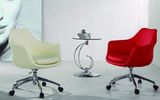 Rotary Fabric Office Meeting Chair with Aluminum Base