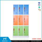 Luoyang Mingxiu Metal Office Furniture 9 Door Clothes Wardrobe Locker/Steel Clothes Cabinet