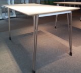 4 Seater Wood Stainless Steel Dining Table