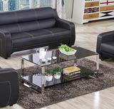 Modern Glass Coffee Table with High Gloss Legs