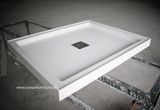 Green Color Acrylic Solid Surface Rectangular Corian Shower Tray
