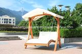 Garden Outdoor Furniture Wooden Tent Type Double Swing Chair