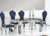 Modern Dining Furniture Bent Legs Marble Top Table