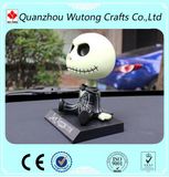 Custom Handmade Resin Skull Bobble Head for Car Decoration