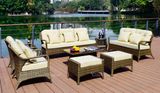 8 Pieces PE Rattan Sofa Sets with Cushion