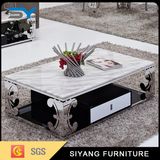 Furniture in United State Modern Marble Coffee Table with Drawer