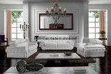 Top Grain Real Leather Fashion Design Crystal Button Sofa (SBO-3026)