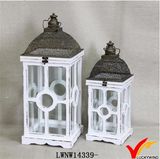 Wedding Glass Wood Handcrafted Lantern Antique Lantern