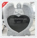 Pure Black Heart Monument for Gravestone Funeral