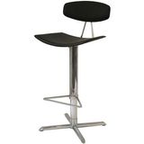 Chinese Furniture Black Color Swivel Bar Stool with Back (FS-429B)