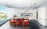High Quality Yellow Lacquer Kitchen Cabinets (zs-213)