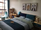 Modern Bed Fabric Bed Solid Wood Bed Double Bed