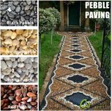 Black/Yellow/Red/White/Grey High Polished Pebble Graval Stone Paver and Paving