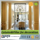 Decorative White Beige Marble Pillar, Marble Columns