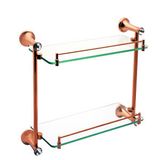 Double Towel Bars Bathroom Shelves and Rack Glass Shelves