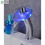 3 Color Water Tap Mixer Bathroom LED Basin Faucet (QH0820HF)
